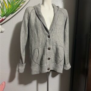 American Eagle Outfitters Heather Gray Knit Cardigan
